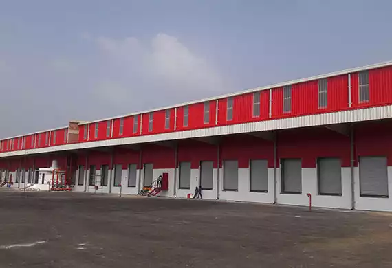 Everest Industries PEB warehouse building solution for Gokuldas Warehousing Corp